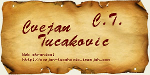 Cvejan Tucaković vizit kartica